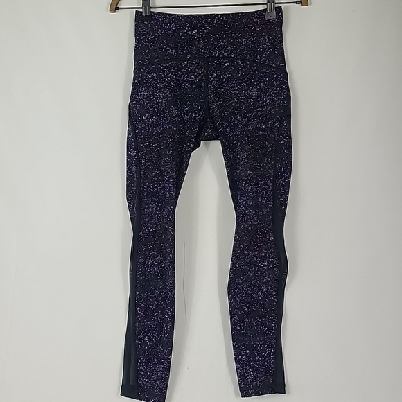 Lululemon Women's Train Times 7/8 Pant 25" Crystalline Multi/Black Size 6 EUC - Picture 1 of 10